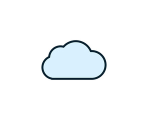 Cloud premium line icon. Simple high quality pictogram. Modern outline style icons. Stroke vector illustration on a white background. 