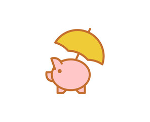Fototapeta premium Line money protect icon
