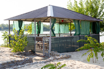 Private gazebo for summer vacation view