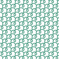 Vector illustration. Green line pattern on white background. Abstract wallpaper. For textile, fabric, wrapping paper. Hand drawn vector illustration.