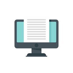 Online library icon flat isolated vector