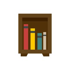 Library street box icon flat isolated vector