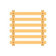 Sauna wood frame icon flat isolated vector