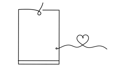 Naklejka premium Abstract paper as line drawing on white background. Vector