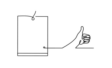 Naklejka premium Abstract paper as line drawing on white background. Vector