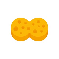 Sauna sponge icon flat isolated vector