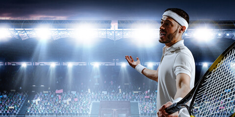 Professional tennis player . Mixed media