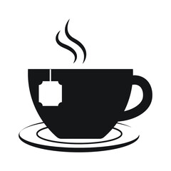 Tea label vector design, logo, clip art, object, symbol