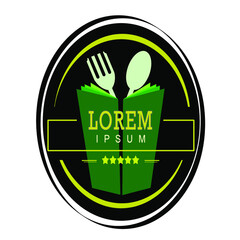 Cooking, cuisine logo. Icon and label for design menu restaurant or cafe. Lettering, calligraphy vector illustration
