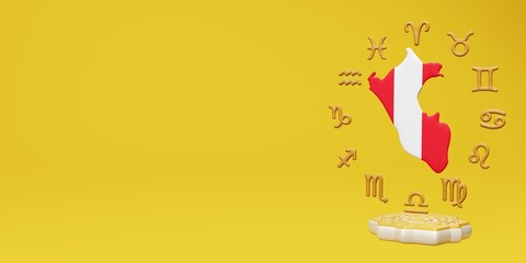 3d rendering of the use of the zodiac constellations in Peru