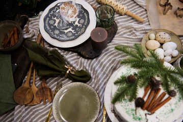 christmas table setting