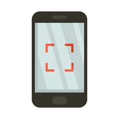 Phone app screen recording icon flat isolated vector