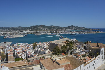 Fototapeta na wymiar view of the port of Ibiza