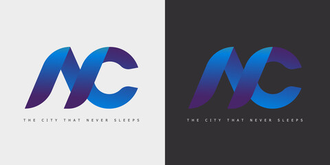New York logo. NYC. City that never sleeps.