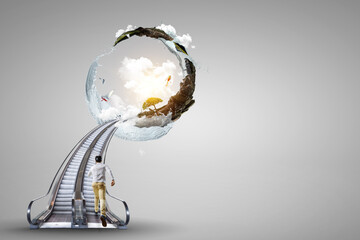 Man wearing virtual reality goggles © Sergey Nivens