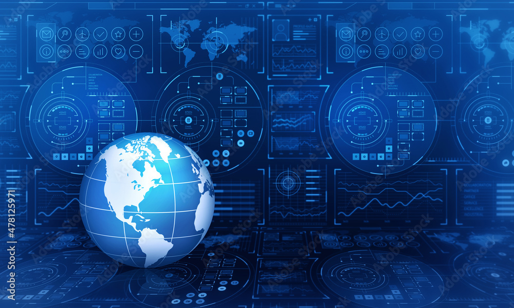 Poster global communication and technology image