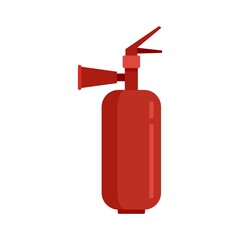 Fire extinguisher help icon flat isolated vector