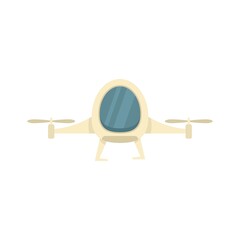 Air unmanned taxi icon flat isolated vector