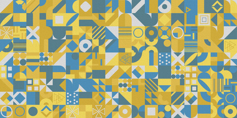 Colorful mosaic covers design. Minimal geometric pattern background