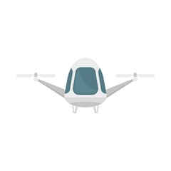 Smart air taxi icon flat isolated vector