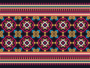 Geometric ethnic oriental pattern background. Design for texture, wrapping, clothing, batik, fabric, wallpaper and background. Pattern embroidery design.
