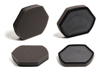 New dust filter for vacuum cleaner isolated on white background