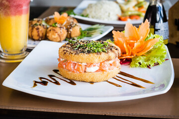Perfect Sushi Japanese Asian Seafood Food Dish Drink Cocktail Dessert Menu Gourmet Restaurant Chef on the table