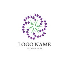 Obraz premium Fresh Lavender flower logo vector
