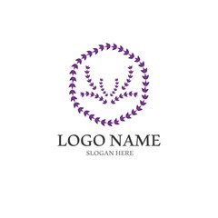 Fresh Lavender flower logo vector