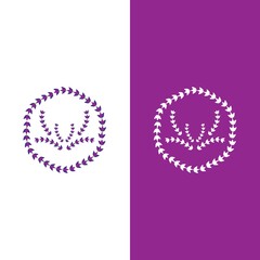 Fresh Lavender flower logo vector