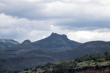 mountains and clouds