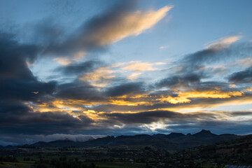 sunrise over the mountains