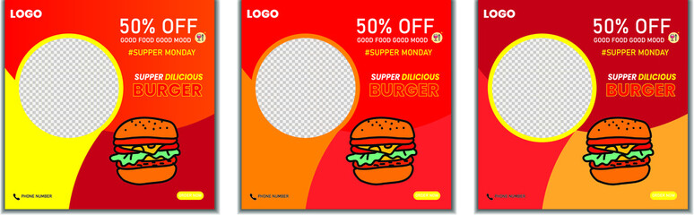 Food Social banner design 