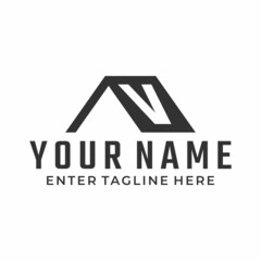 House building logo design illustration, vector, silhouette, symbol, icon