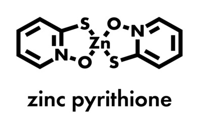 Zinc pyrithione molecule. Skeletal formula.