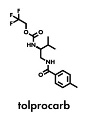 Tolprocarb fungicide molecule. Skeletal formula.