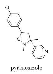 Pyrisoxazole fungicide molecule. Skeletal formula.