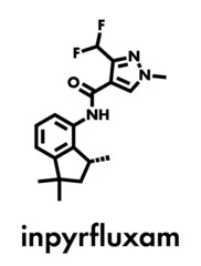 Inpyrfluxam fungicide molecule. Skeletal formula.