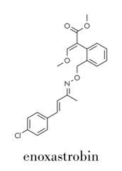 Enoxastrobin fungicide molecule. Skeletal formula.