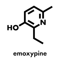 Emoxypine antioxidant molecule. Skeletal formula.