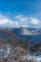Fototapeta na wymiar 北海道　洞爺湖の冬の風景