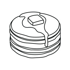 stack of Pancake line icon vector food