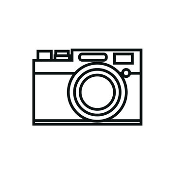 Photography camera line icon vector symbol