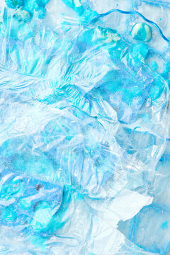 Blue candy mess