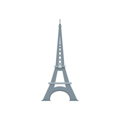 French eiffel tower icon flat isolated vector