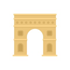 Fototapeta premium Paris triumphal arch icon flat isolated vector