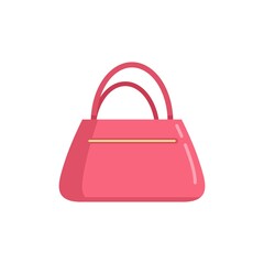 French woman bag icon flat isolated vector