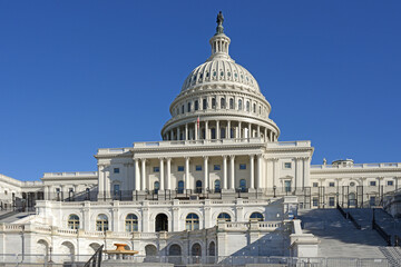 Obraz premium United States Capitol, meeting place of United States Congress and seat of legislative branch of U.S. federal government