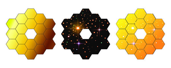 Mirrored glass from the James Webb Space Telescope.