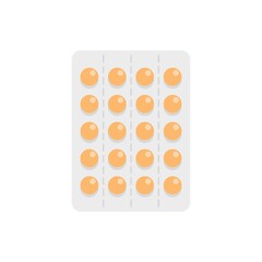 Pill drug icon flat isolated vector